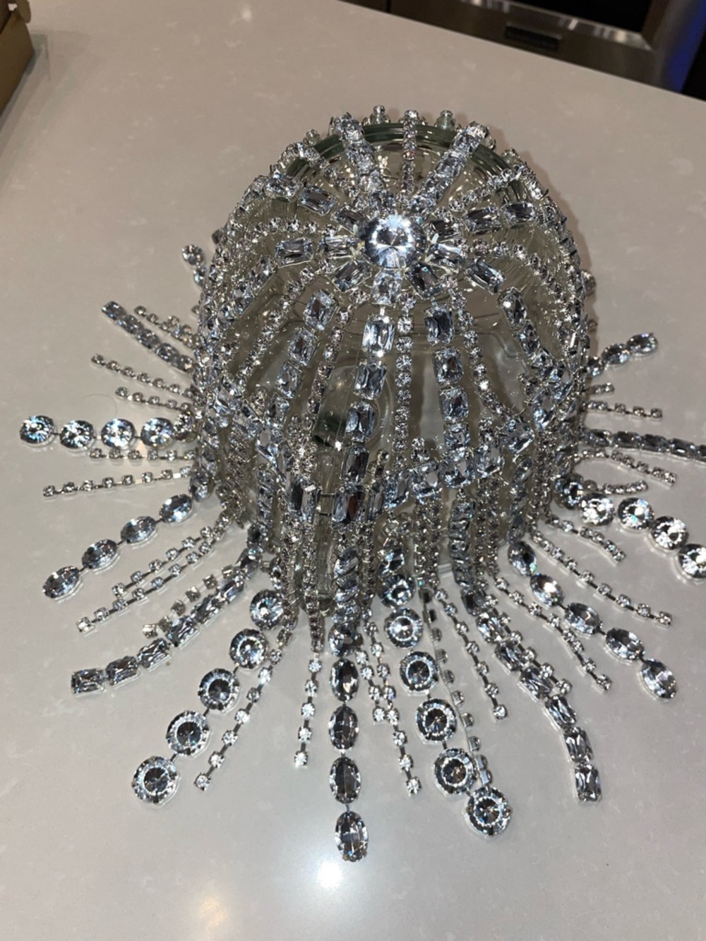 Rhinestone Headpiece Cap - Picture 6 of 10